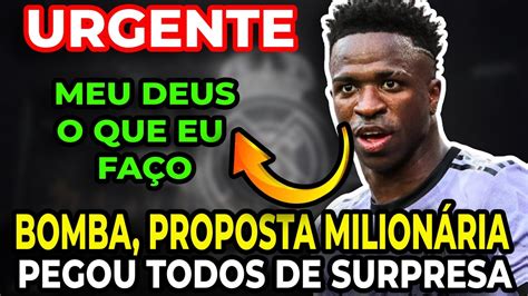 Urgente Bomba Vinicius Junior recebe proposta milionária e agita o