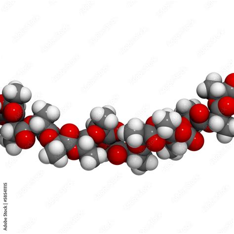 Polylactic acid (PLA, polylactide) bioplastic Stock Illustration ...