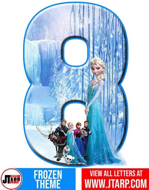 Nimber 8 Free Printable Frozen Letters A Z And Numbers 0 9 JTarp