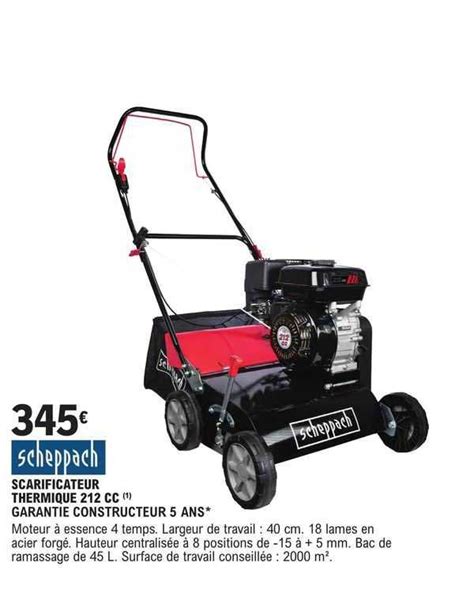 Promo Scheppach Scarificateur Thermique Cc Chez E Leclerc Brico