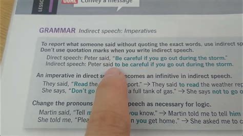 Indirect Speech Imperatives Youtube