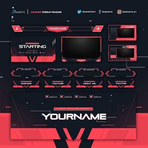 Animated Valorant Overlay Twitch Package Instant Download Etsy