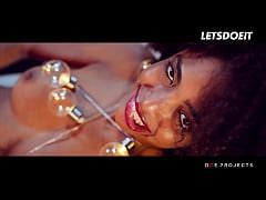 Sexy Ebony Babe Luna Corazon Fingers Her Juicy Black Pussy Then Sucks A Hard Dick In Hot Sensual