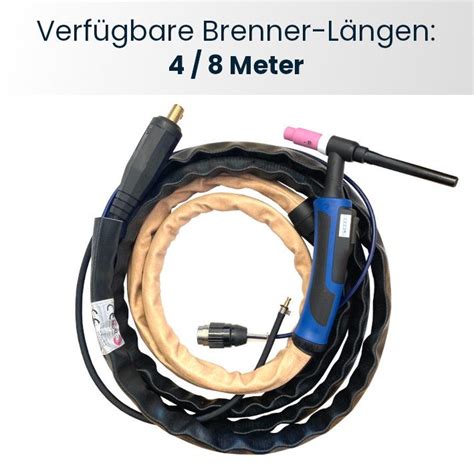 WIG Schweißbrenner Abicor Binzel Typ ABITIG GRIP 26 4 bis 8 Meter