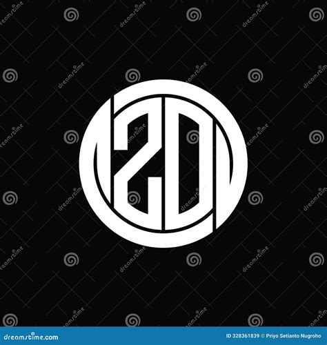 Zd Logo Monogram Shield Inside Circle Shape Vector Images Design