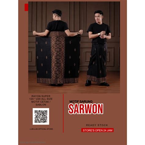 Jual Sarung Batik Motif Sarang Tawon Sarwon Bahan Goyor Super