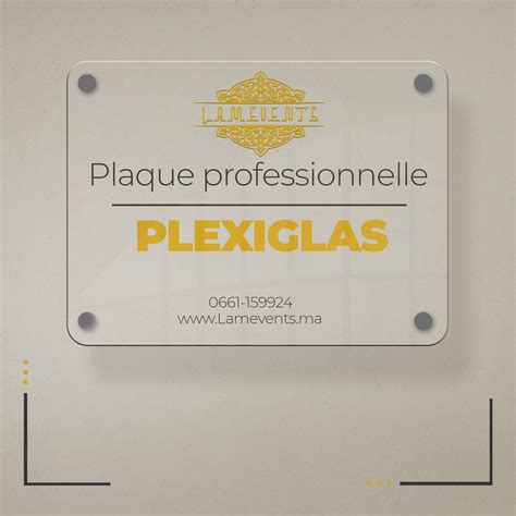 Plaques Plexiglass Lamevents