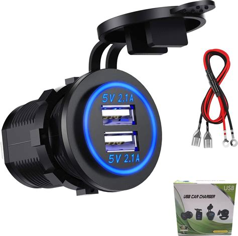 Prise USB 12V Double prise de chargeur USB Prises électriques 2 0 2