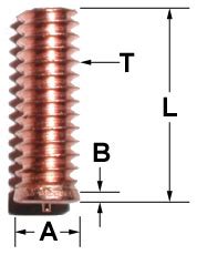 CD Non Flanged Metric Weld Studs CD Weld Studs