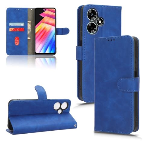 For Infinix Hot 30 Play Skin Feel Magnetic Flip Leather Phone Case Blue