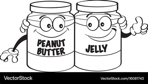 Peanut Butter And Jelly Coloring Page