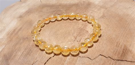 Bracelet En Pierres Naturelles De Citrine Bijoux Et Accessoires