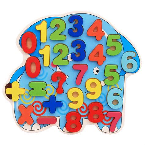 Wooden Number Puzzle Wooden Child Math Puzzle