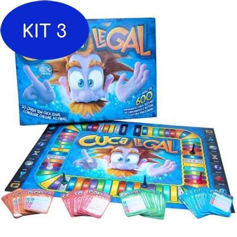 Kit 3 Jogo Cuca Legal 600 Perguntas Tabuleiro Pais E Filhos Jogos