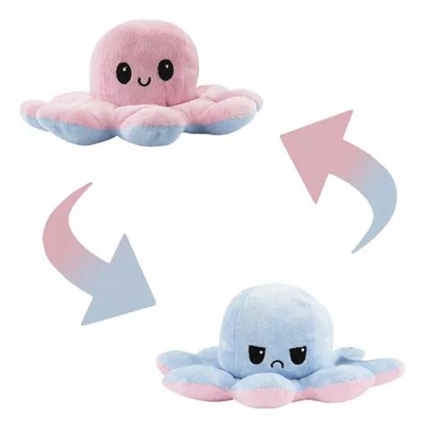 Peluche Reversible De Pulpo Con Humor De Pulpo Tiktok De Doble Cara Y