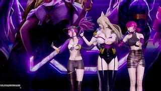 Mmd Stellar Marionette Kpop Striptease Dance Ahri Akali Kaisa