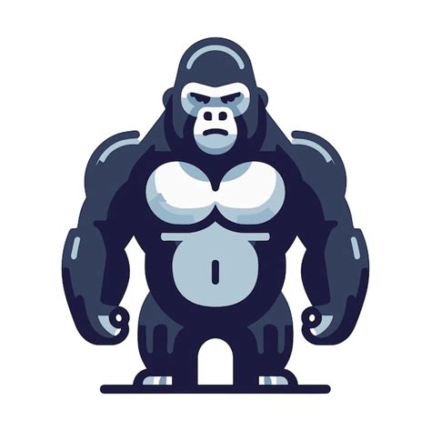 Premium Vector Muscle Gorilla Ape Monkey Mascot Design Logo Vector