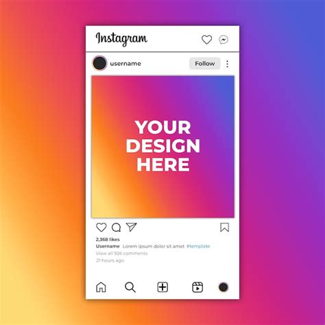 Premium Psd Psd Instagram Interface For Social Media Post Mockup Template