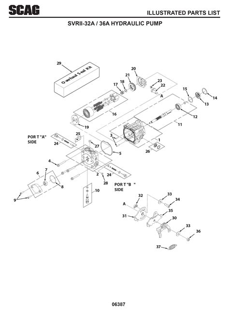 SVRII 06387 32 36 Hydraulic Pump Assembly T9100001 W0399999