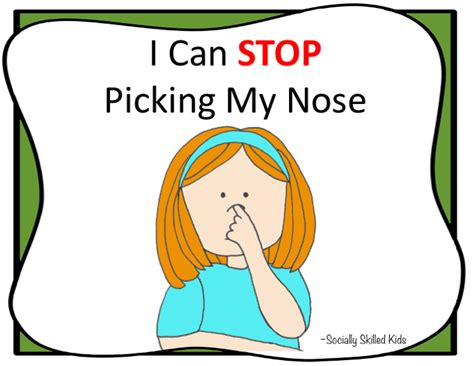 I Can Stop Picking My Nose Social Skills Story And Activity Vesion 1