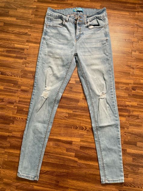 Butt I Love You Wax Jean Womens Jeans Ripped Look Blue Size 5 Ebay