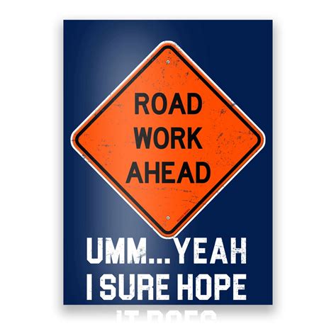 Funny Road Signs Poster