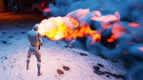 Unreal Engine Real Time Interactive Flamethrower Simulation With