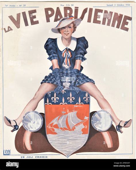 1930s France La Vie Parisienne Magazine Cover Stock Photo Alamy