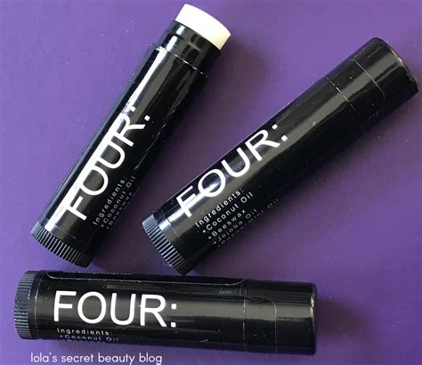 Lola S Secret Beauty Blog FOUR Organics Lip Balm Review