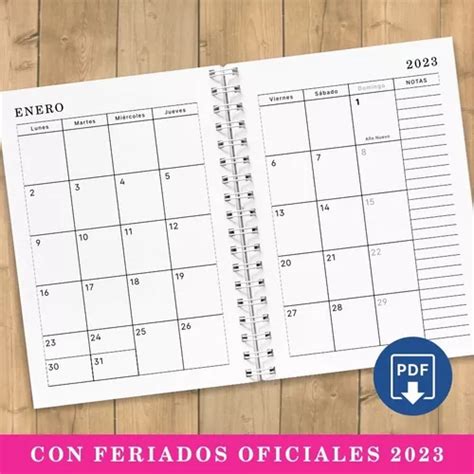 Planner Mensual Doble P Gina Archivo Pdf Imprimible En Venta