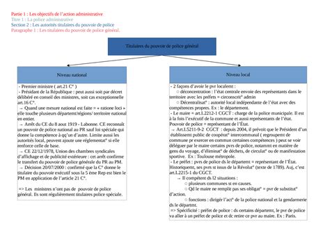 Fiche Schéma Droit Admin Partie 1 Titre 1 Sect 2 Droit Administratif