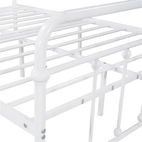 Casainc Metal Platform Bed White Full Metal Platform Bed In The Beds