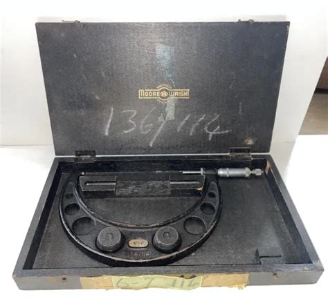 VINTAGE MOORE Wright Micrometer 6 7 Engineer Engineering 9 99