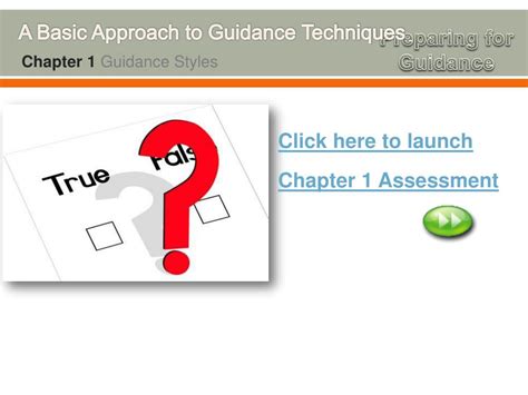 Ppt A Basic Approach To Guidance Techniques Powerpoint Presentation