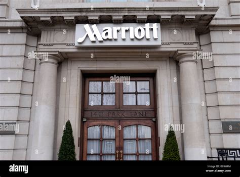 Exterior Of The London Marriott Park Lane Hotel Mayfair London Stock