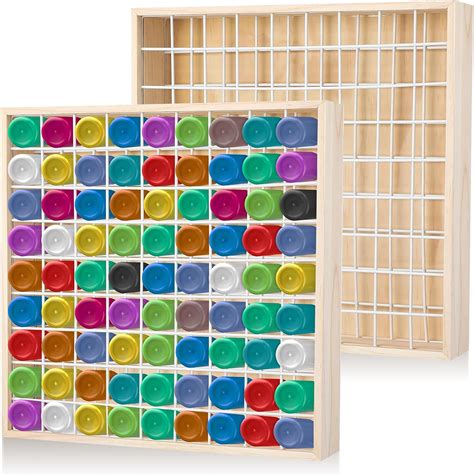 Amazon Gisafai Pcs Wooden Craft Paint Storage Holes Paint