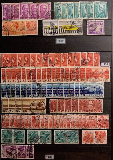 Timbres Suisses 1937 1938 Kaufen Auf Ricardo