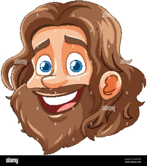 Vector Illustration Of A Smiling Bearded Man Stock Vector Image And Art