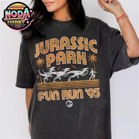 Vintage Jurassic Park Shirt Raptor Fun Run 1993 T Shirt Dinosaur Raptor Urassic Park Entrance