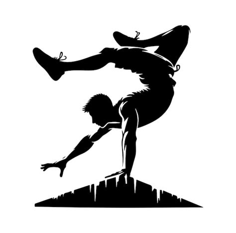 PARKOUR Vector Silhouette Graphic Illustration Premium AI Generated