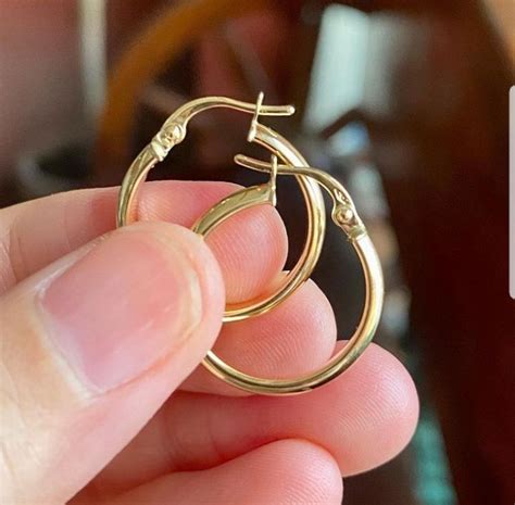 Hoop Earrings K Saudi Gold Pawnable Lazada Ph