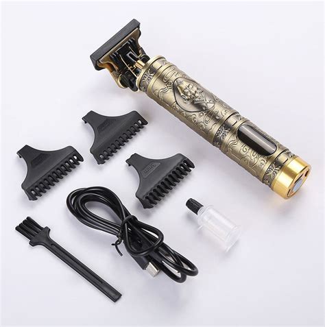 Professional Vintage T Golden Dragon Hair Trimmer Metal Rechargeable