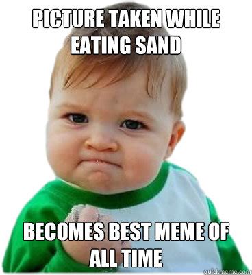 Baby Eating Sand Meme