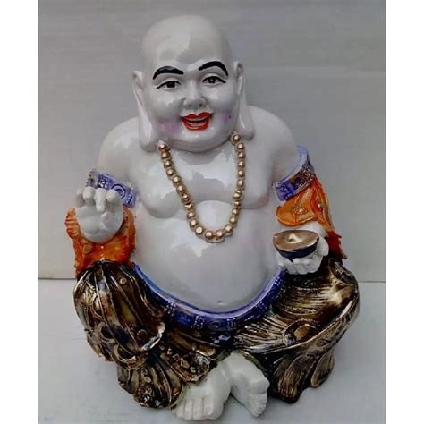 Polished 7mm Ceramic Laughing Buddha Statue For Decoration At Rs 300