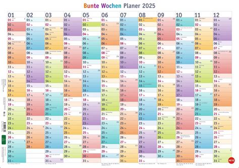 Kalender Bunte Wochen Posterplaner 2025 Online Kaufen