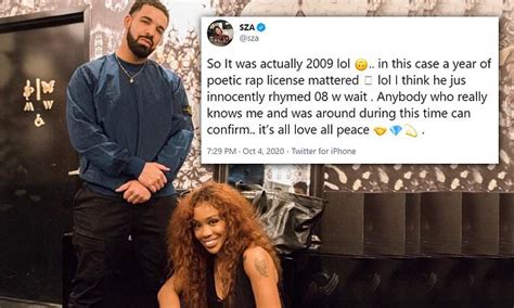 Sza Responds To Being Called Out By Drake And Clarifies That They Dated