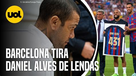 DANIEL ALVES BARCELONA RETIRA BRASILEIRO DA LISTA DE LENDAS DO CLUBE