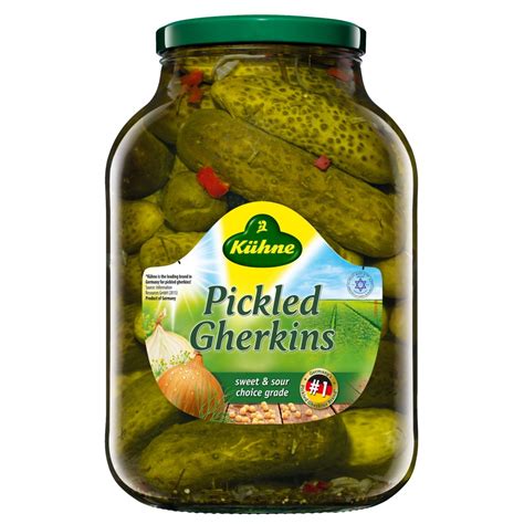 Bulk Buy Kuhne Whole Pickled Gherkins Jar Wholesale Kff