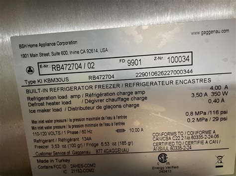 Gaggenau Fridge Freezer Service Manual Needed - Appliance Service ...