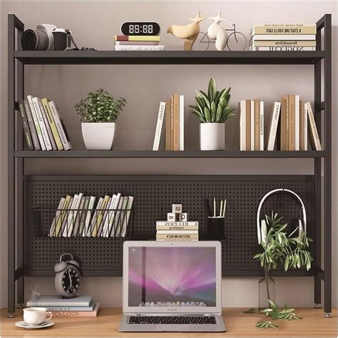 Amazon SoOSSN Wrought Iron Desktop Bookshelf Countertop Hutch